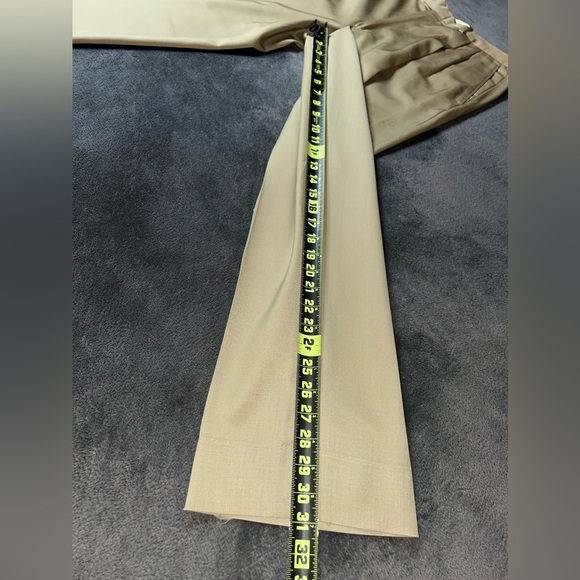 Nordstrom JB Britches Size 35 Khaki Pleated Front Wedding Office Dress Pants - Picture 7 of 14